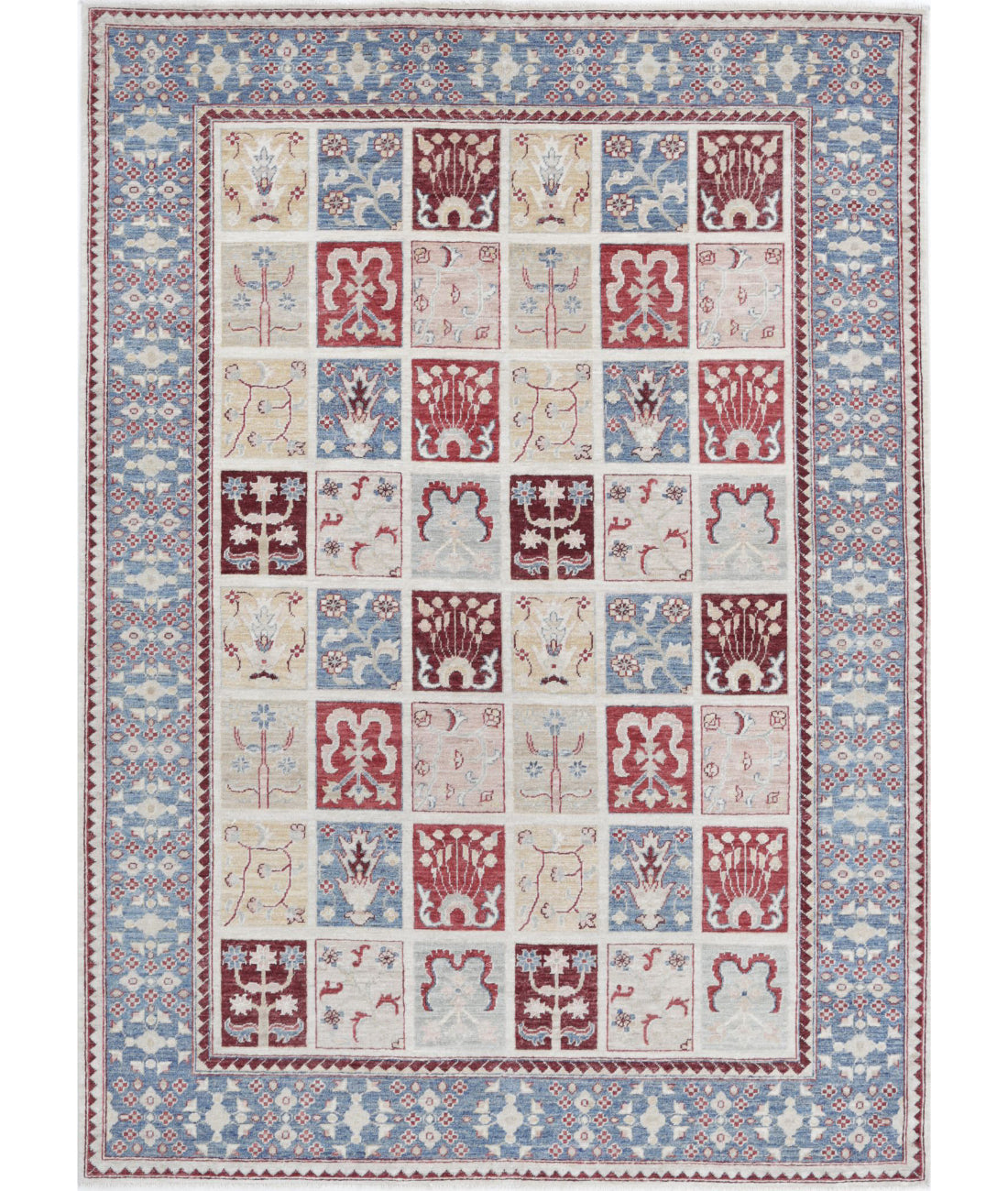 Hand Knotted Bakhtiari Wool Rug - 5'6'' x 7'7''
