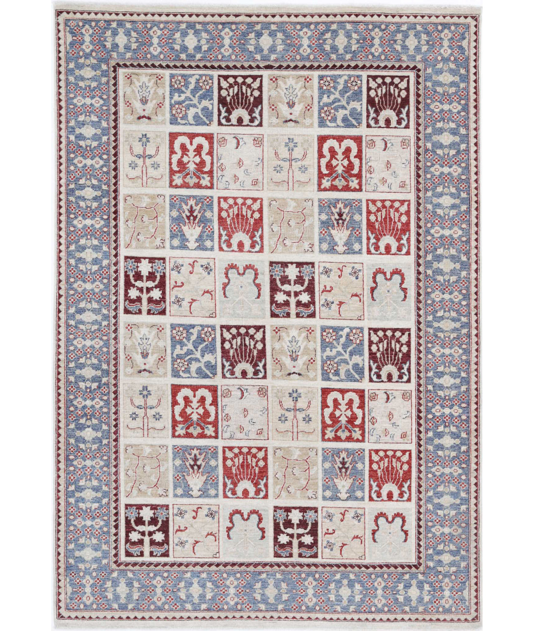 Hand Knotted Bakhtiari Wool Rug - 5'7'' x 8'1''