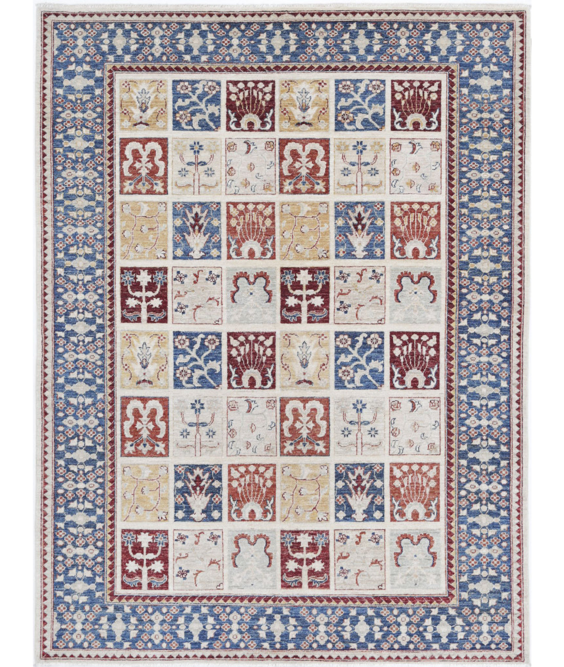 Hand Knotted Bakhtiari Wool Rug - 5'7'' x 7'4''