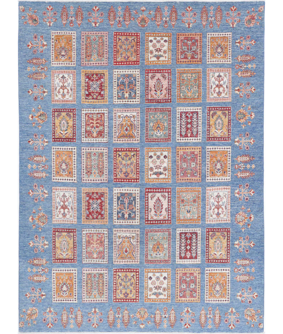 Hand Knotted Bakhtiari Wool Rug - 5'8'' x 7'8''