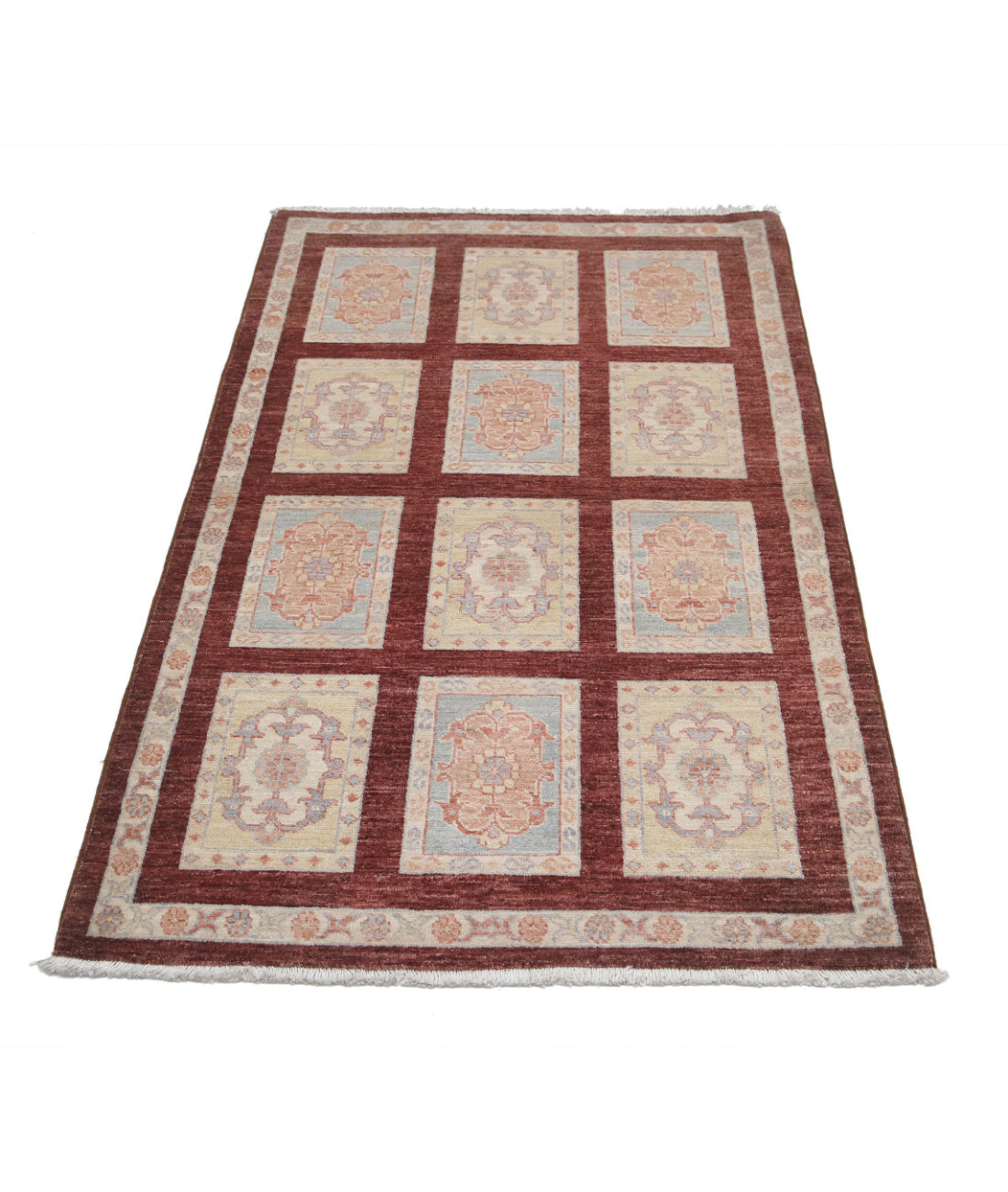 Hand Knotted Bakhtiari Wool Rug - 3'0'' x 4'9'' 3'0'' x 4'9'' (90 X 143) / Brown / Brown