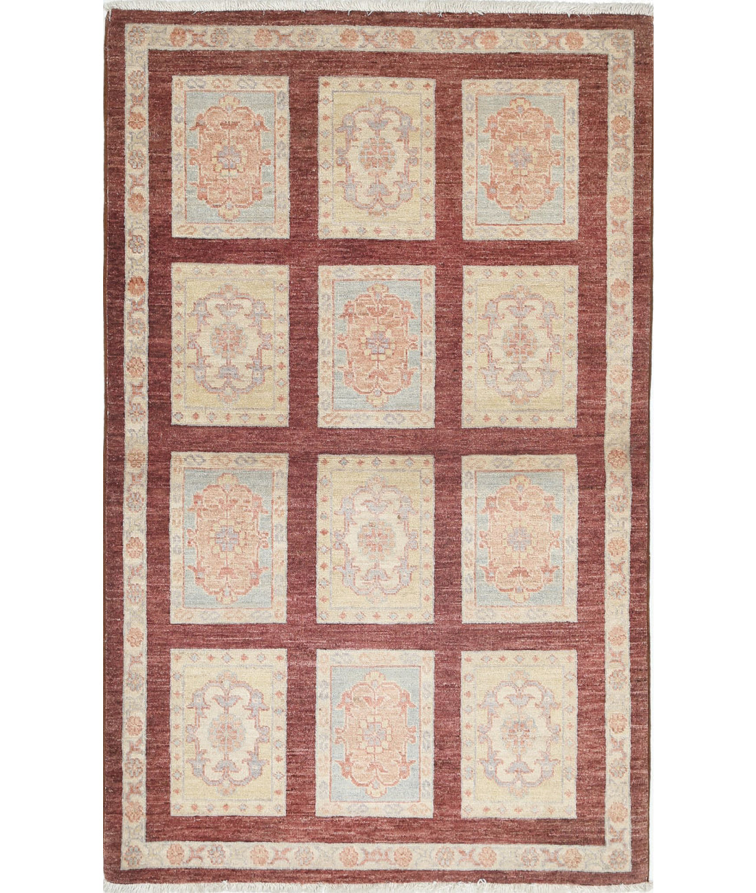 Hand Knotted Bakhtiari Wool Rug - 3'0'' x 4'9'' 3'0'' x 4'9'' (90 X 143) / Brown / Brown