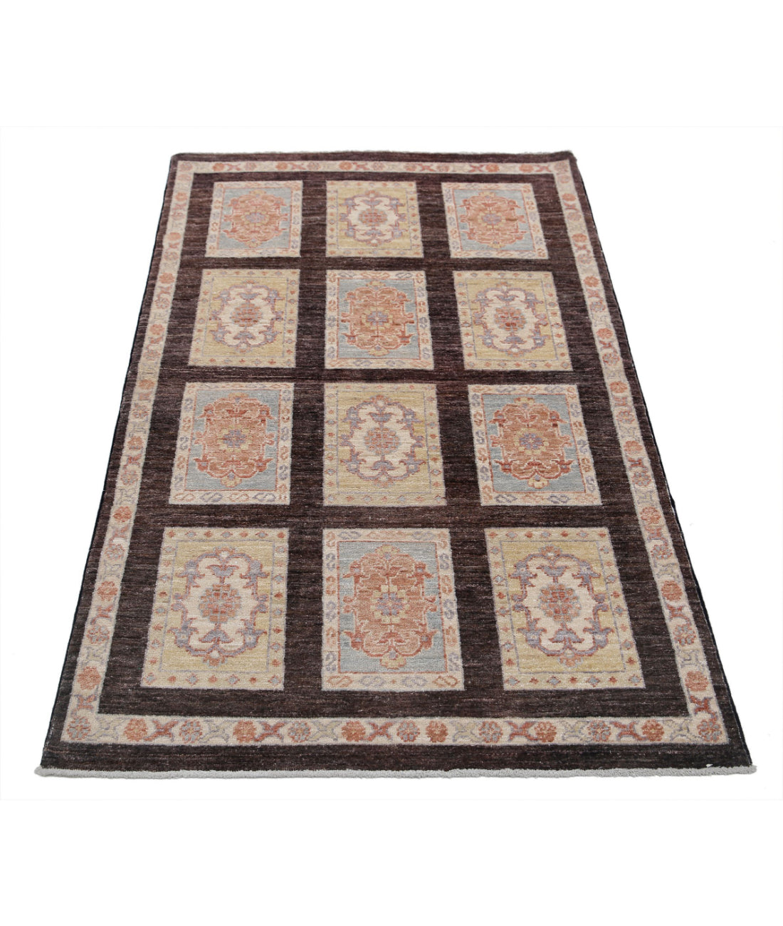 Hand Knotted Bakhtiari Wool Rug - 3'0'' x 5'2'' 3'0'' x 5'2'' (90 X 155) / Brown / Brown