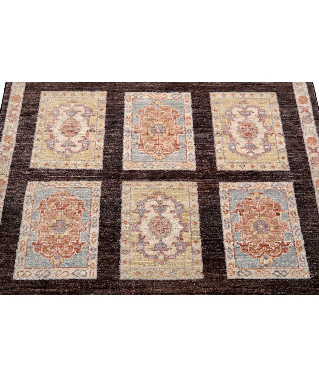 Hand Knotted Bakhtiari Wool Rug - 3'0'' x 5'2'' 3'0'' x 5'2'' (90 X 155) / Brown / Brown