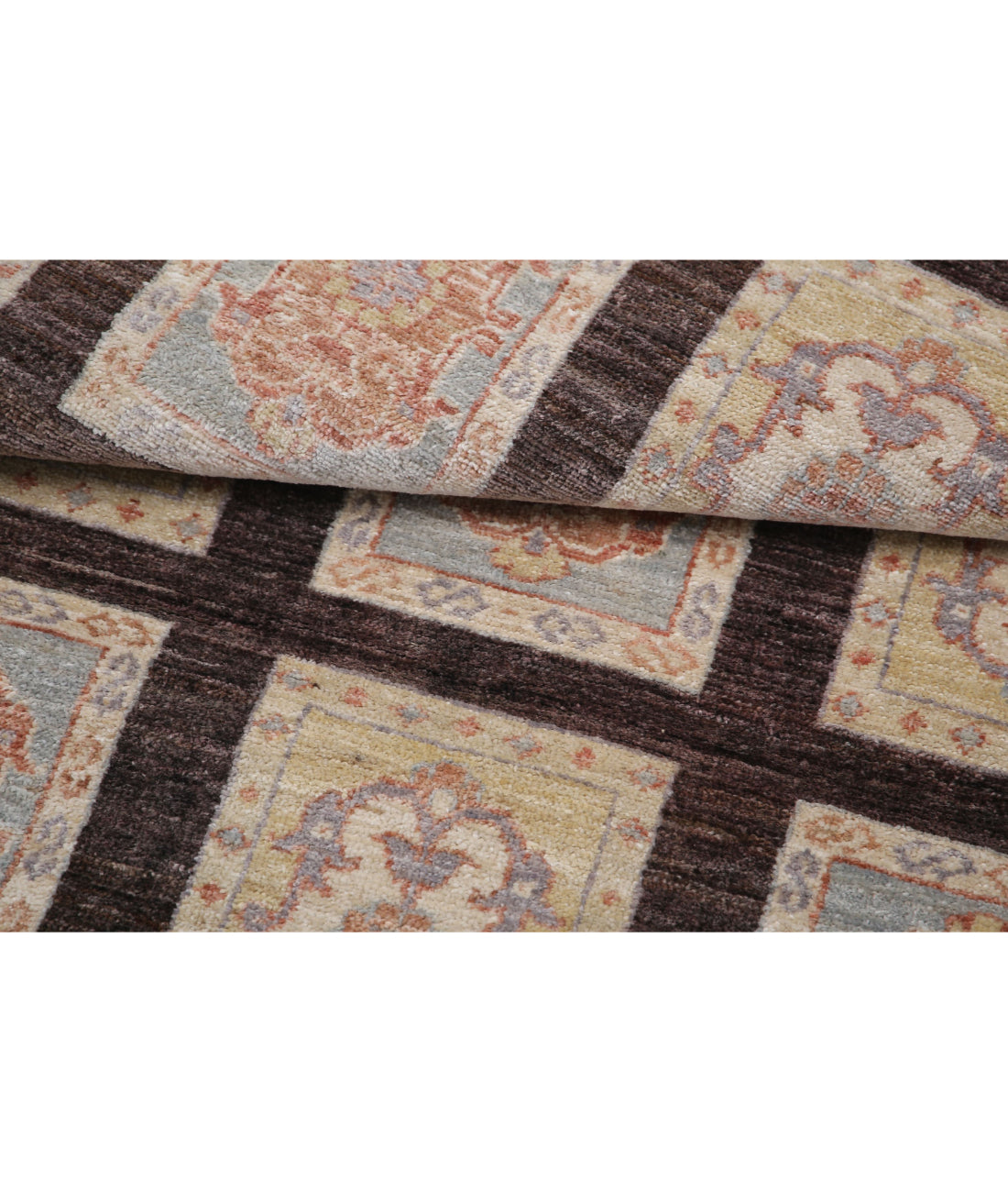 Hand Knotted Bakhtiari Wool Rug - 3'0'' x 5'2'' 3'0'' x 5'2'' (90 X 155) / Brown / Brown