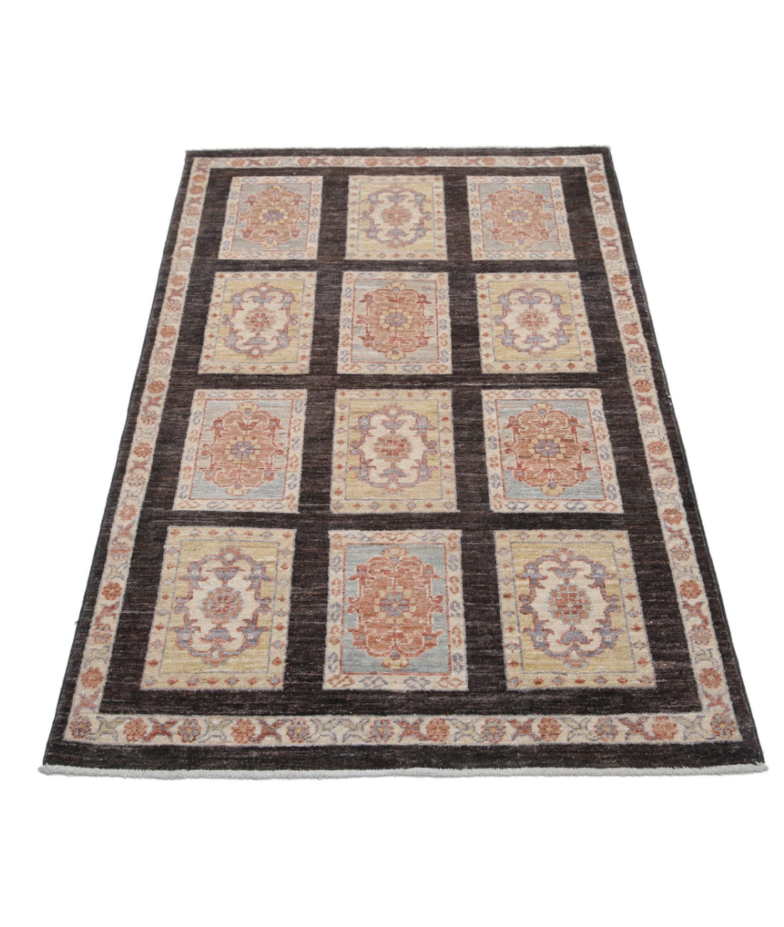 Hand Knotted Bakhtiari Wool Rug - 3'0'' x 4'11'' 3'0'' x 4'11'' (90 X 148) / Brown / Brown