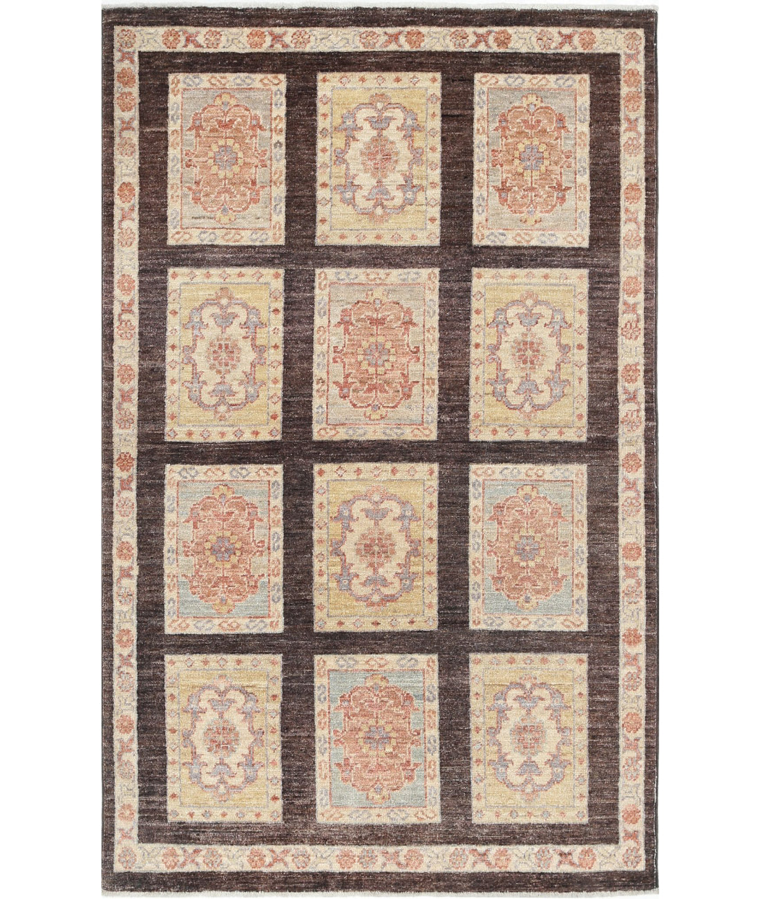 Hand Knotted Bakhtiari Wool Rug - 3&#39;0&#39;&#39; x 4&#39;11&#39;&#39; 3&#39;0&#39;&#39; x 4&#39;11&#39;&#39; (90 X 148) / Brown / Brown