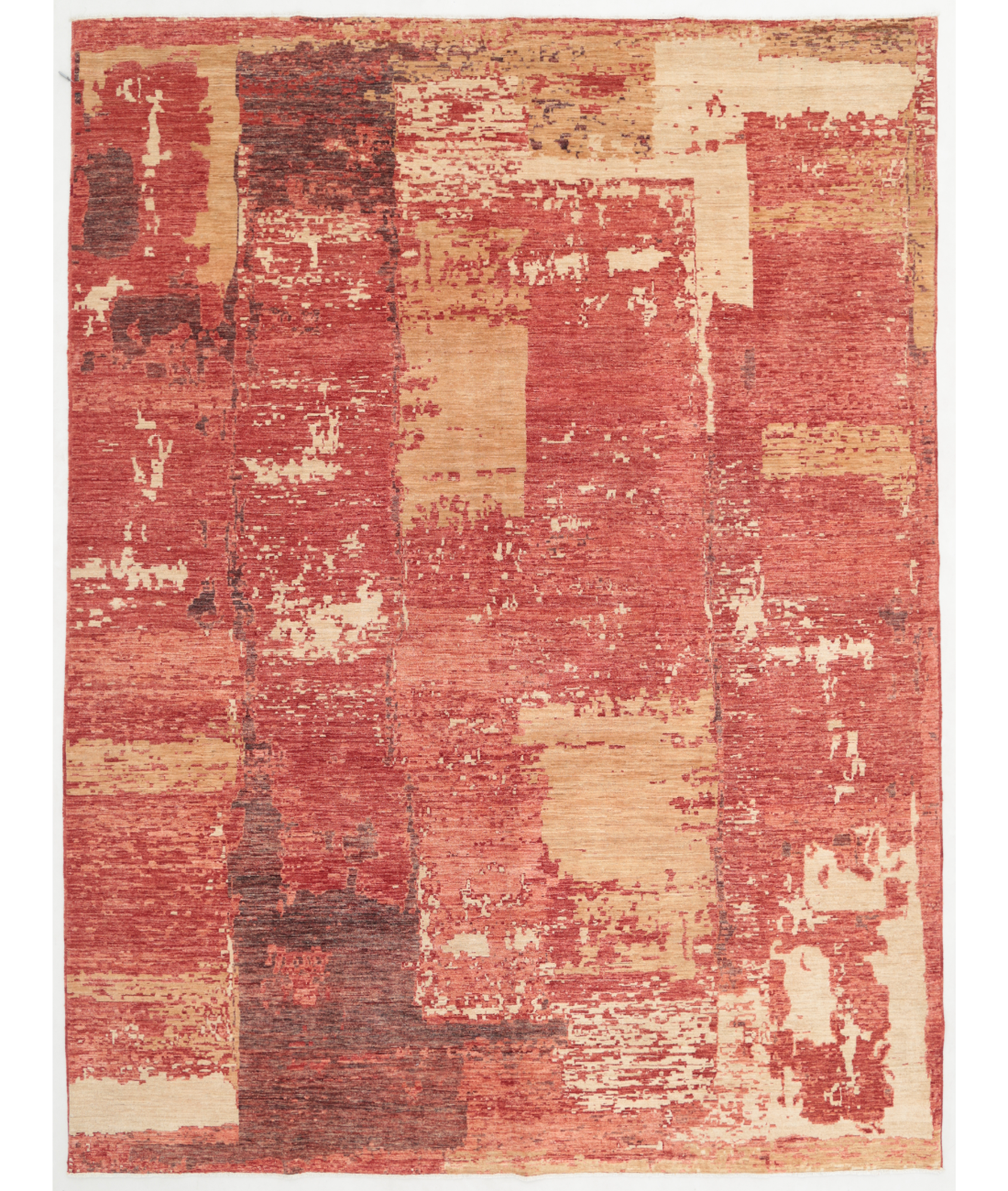 Hand Knotted Abstract Wool Rug  - 8&#39; 10&quot; X 11&#39; 9&quot;