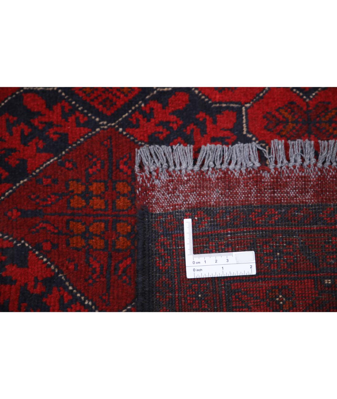 Hand Knotted Afghan Khal Muhammadi Wool Rug - 4'11'' x 6'6'' 4' 11" X 6' 6" (150 X 198) / Red / Blue