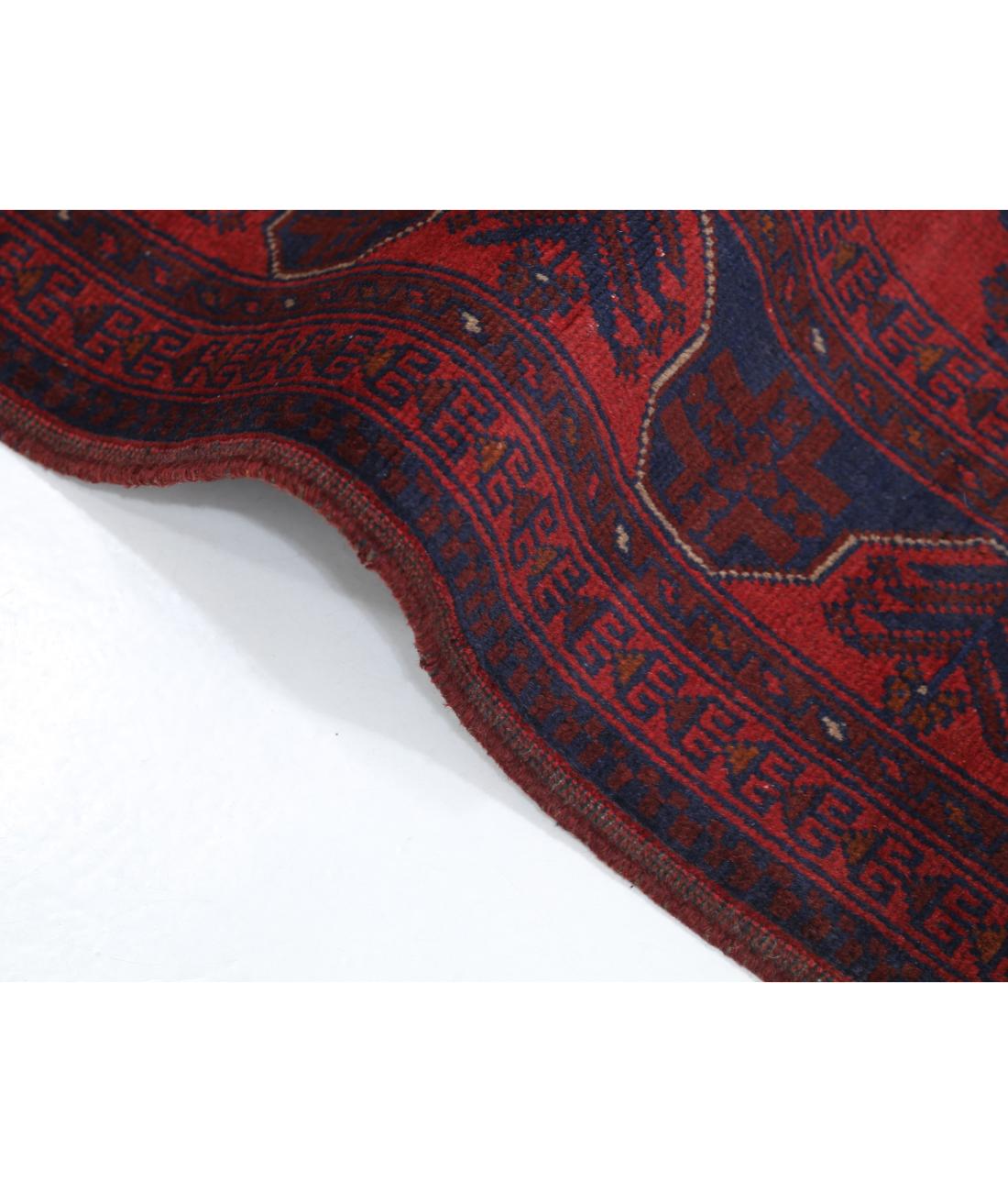 Hand Knotted Afghan Khal Muhammadi Wool Rug - 4'10'' x 6'4'' 4' 10" X 6' 4" (147 X 193) / Red / Blue