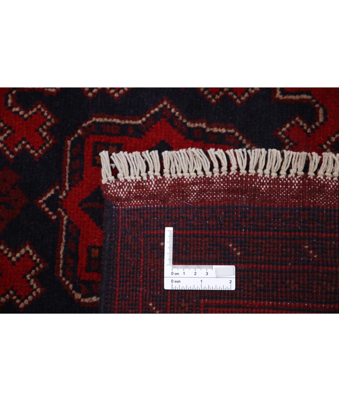Hand Knotted Afghan Khal Muhammadi Wool Rug - 5'0'' x 6'8'' 5' 0" X 6' 8" (152 X 203) / Red / Blue