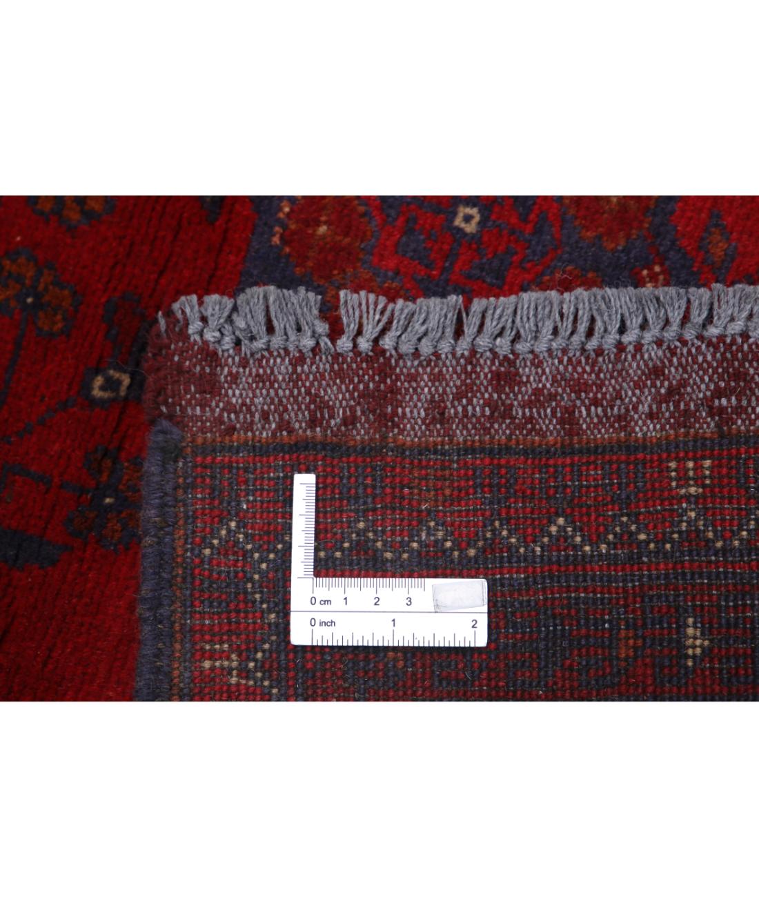 Hand Knotted Afghan Khal Muhammadi Wool Rug - 3'6'' x 4'10'' 3' 6" X 4' 10" (107 X 147) / Red / Blue