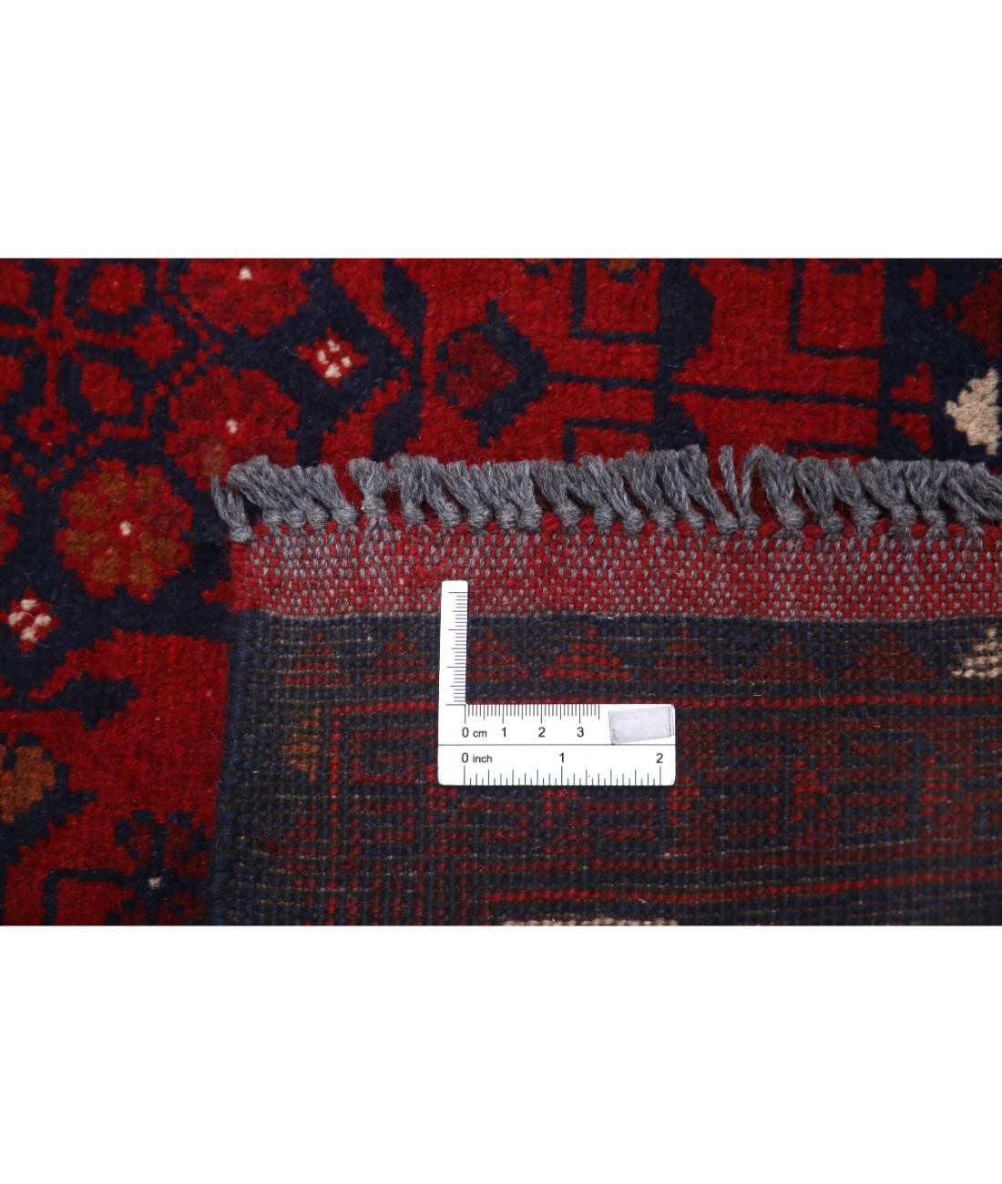 Hand Knotted Afghan Khal Muhammadi Wool Rug - 3'4'' x 4'11''