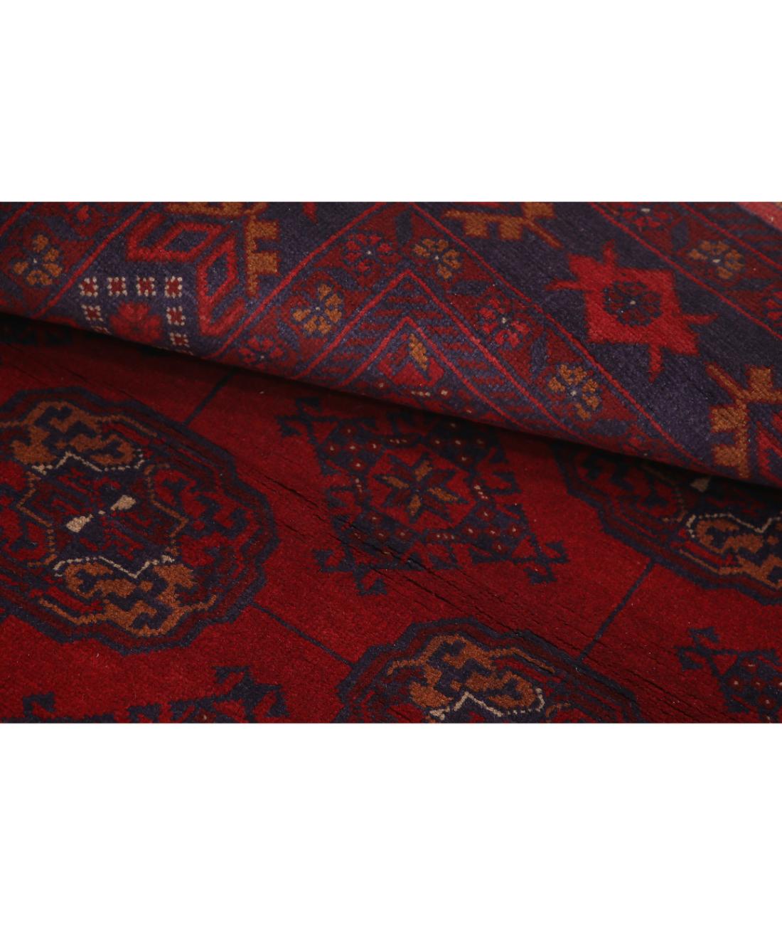 Hand Knotted Afghan Khal Muhammadi Wool Rug - 3'6'' x 5'0'' 3' 6" X 5' 0" (107 X 152) / Red / Blue