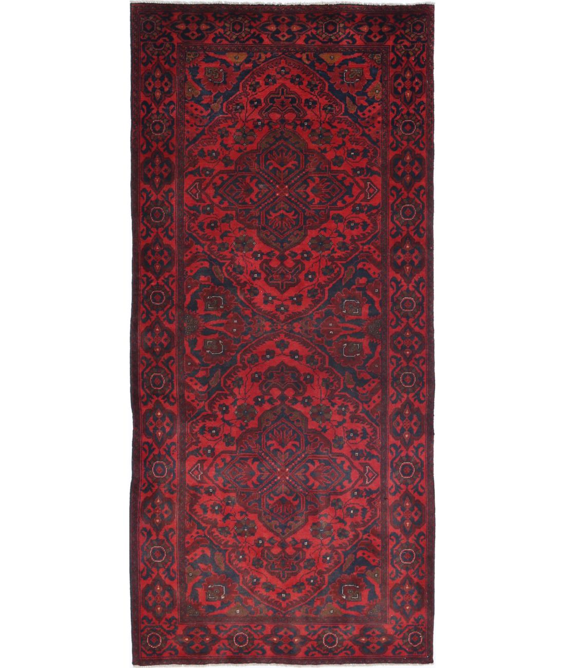 Hand Knotted Afghan Khal Muhammadi Wool Rug - 2'10'' x 6'7''