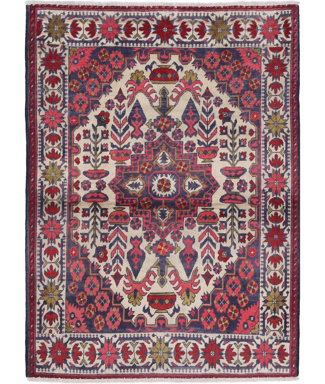 Hand Knotted Afghan Khal Muhammadi Wool Rug - 2'8'' x 3'10''