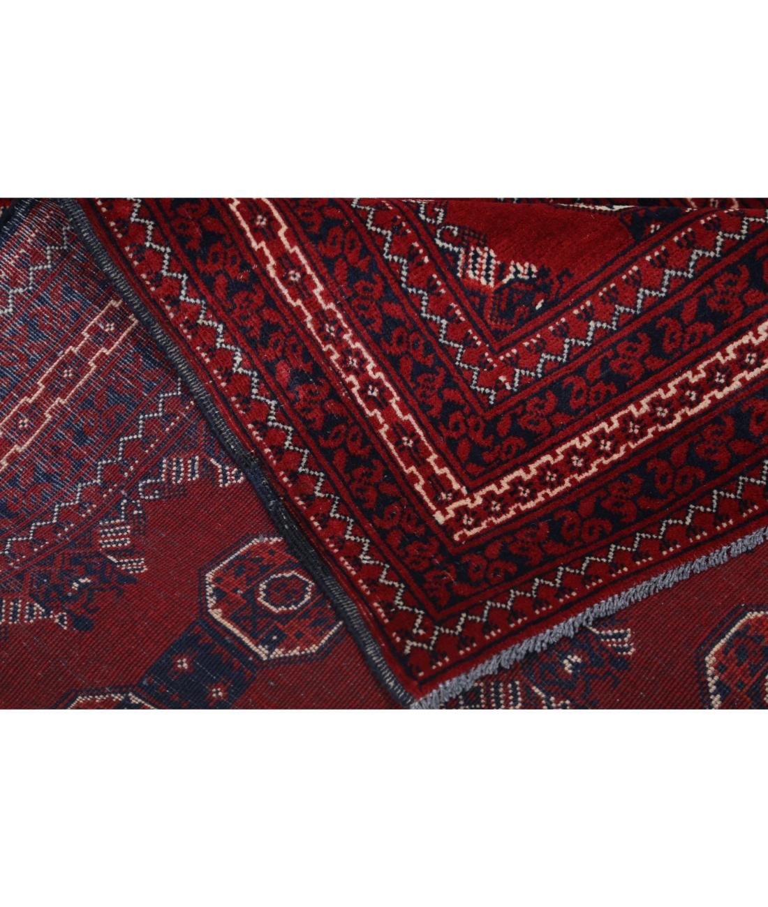 Hand Knotted Afghan Usmania Wool Rug - 2'10'' x 11'9''