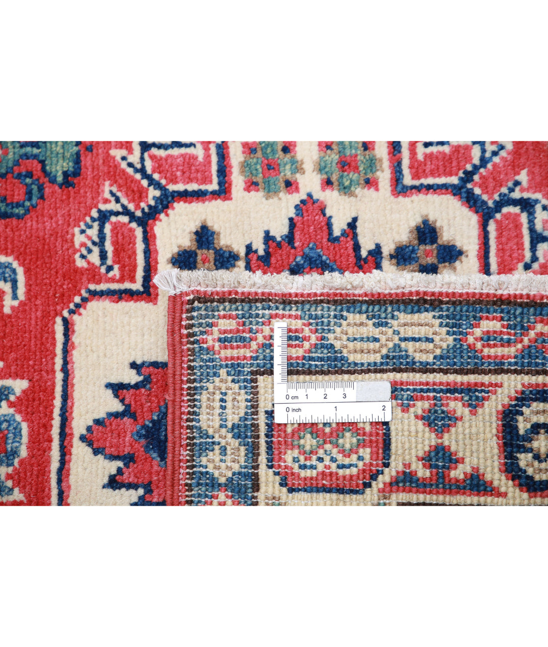 Hand Knotted Tribal Kazak Wool Rug - 2'7'' x 9'4''