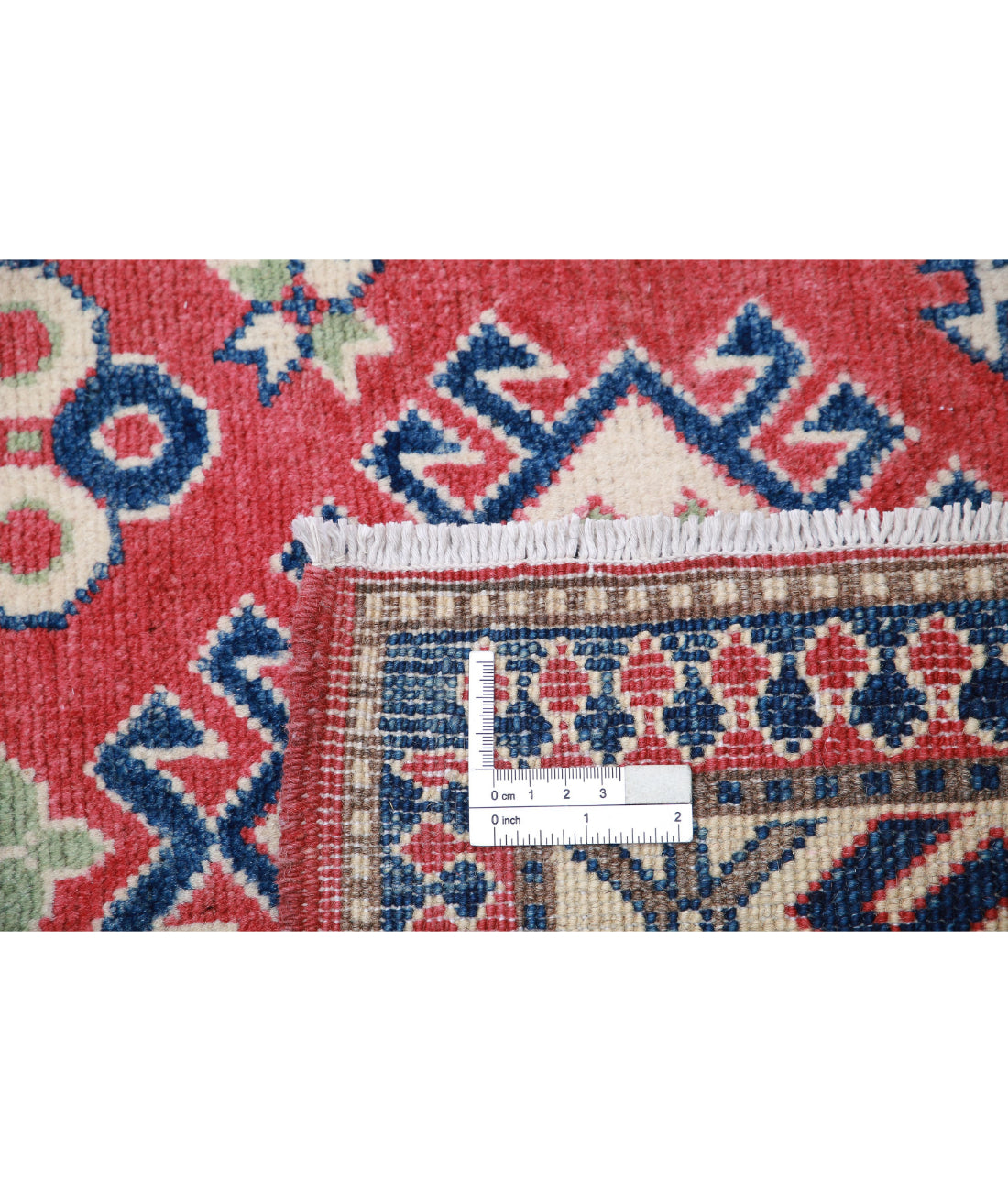 Hand Knotted Tribal Kazak Wool Rug - 2'8'' x 9'9''