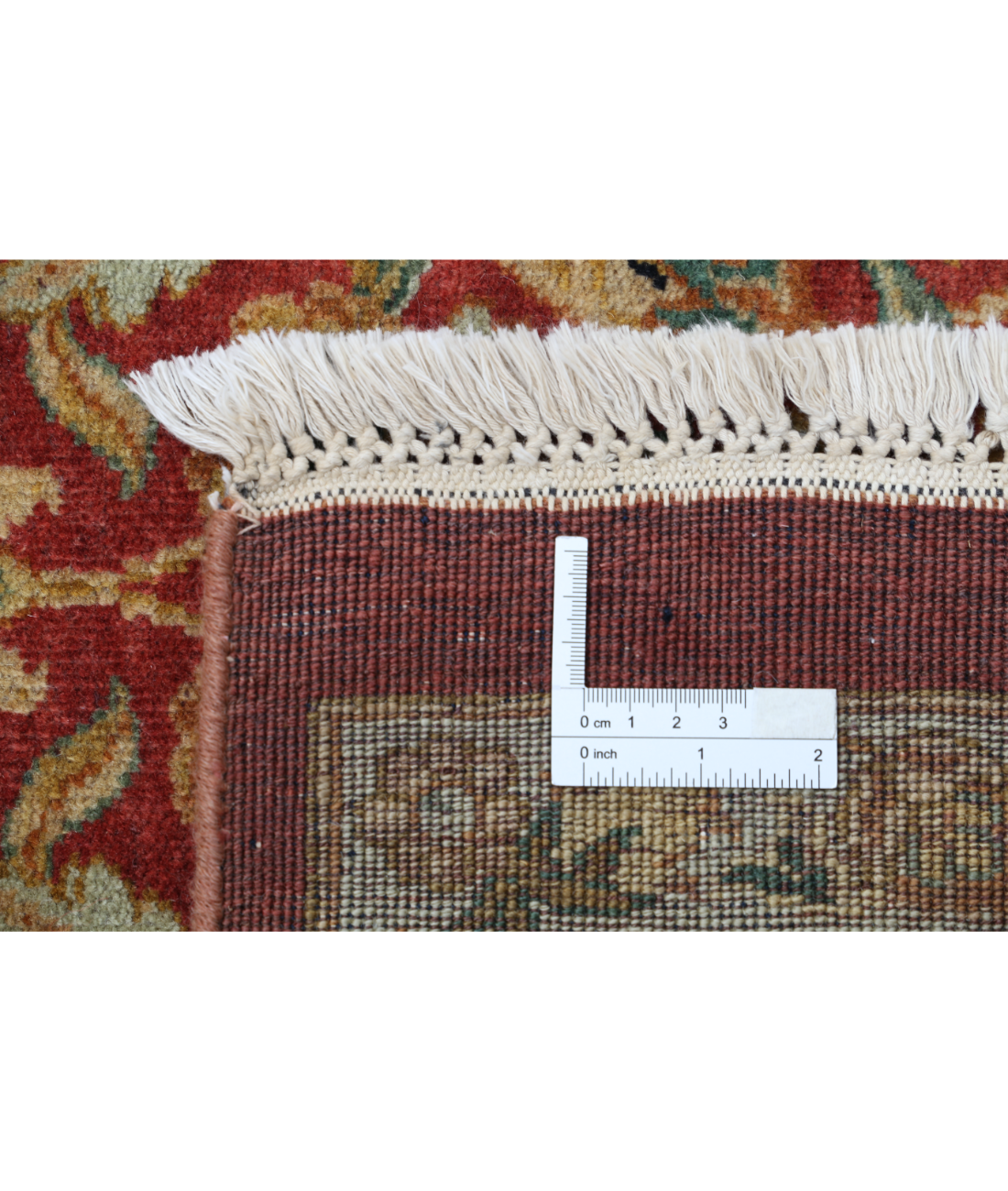 Hand Knotted Agra Wool Rug - 8'10'' x 11'8'' 8'10'' x 11'8'' (265 X 345) / Red / Black