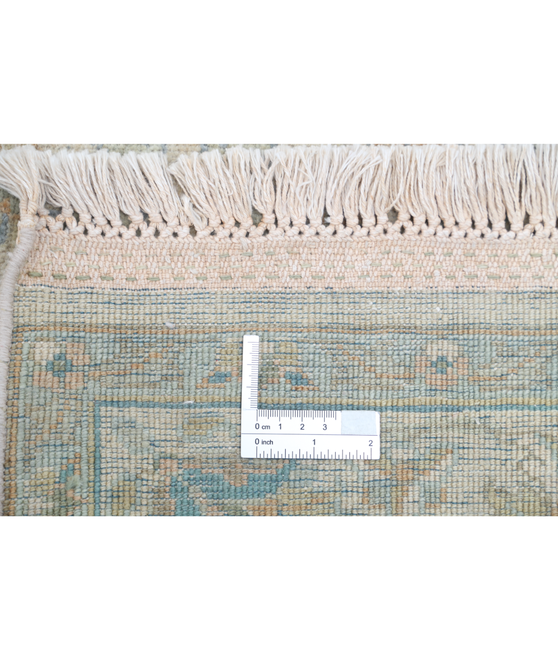 Hand Knotted Agra Wool Rug - 3'11'' x 6'0'' 3' 11" X 6' 0" (119 X 183) / Ivory / Grey