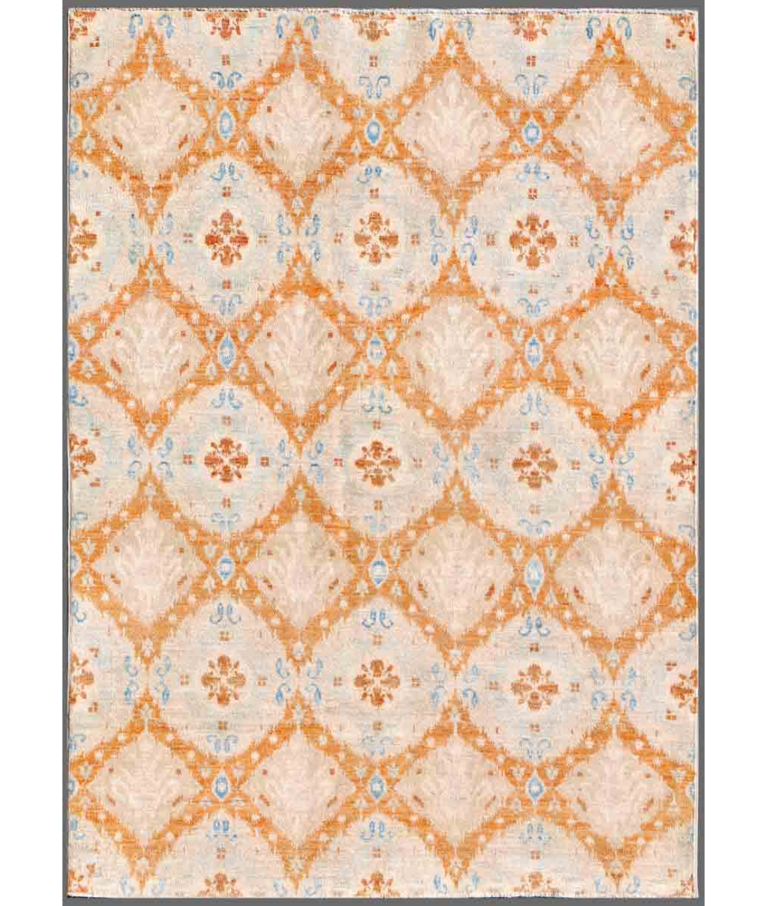 Hand Knotted Artemix Wool Rug  - 4&#39; 1&quot; X 5&#39; 7&quot;