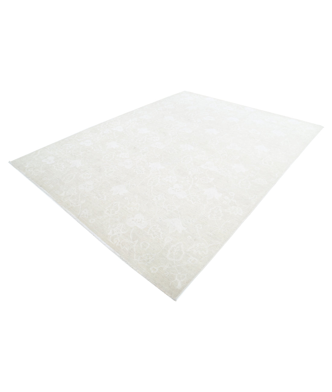 Hand Knotted Artemix Wool Rug - 7'11'' x 10'1'' 7' 11" X 10' 1" (241 X 307) / Taupe / Ivory