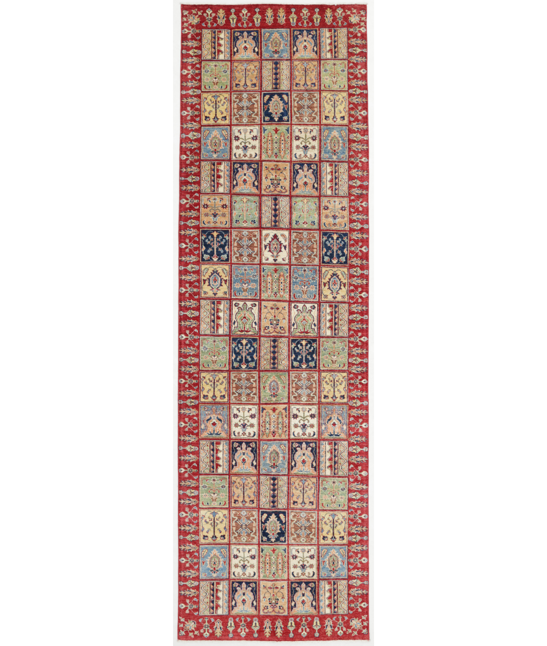 Hand Knotted Bakhtiari Wool Rug  - 4&#39; 0&quot; X 14&#39; 0&quot;