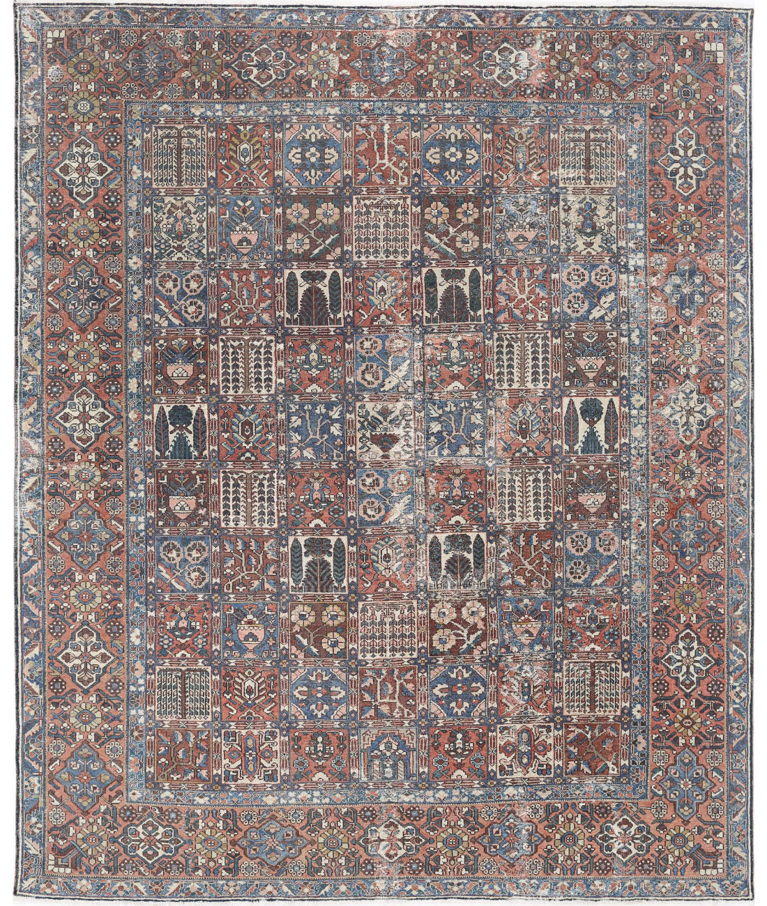 Hand Knotted Vintage Wool Rug - 10&#39;7&#39;&#39; x 13&#39;1&#39;&#39;