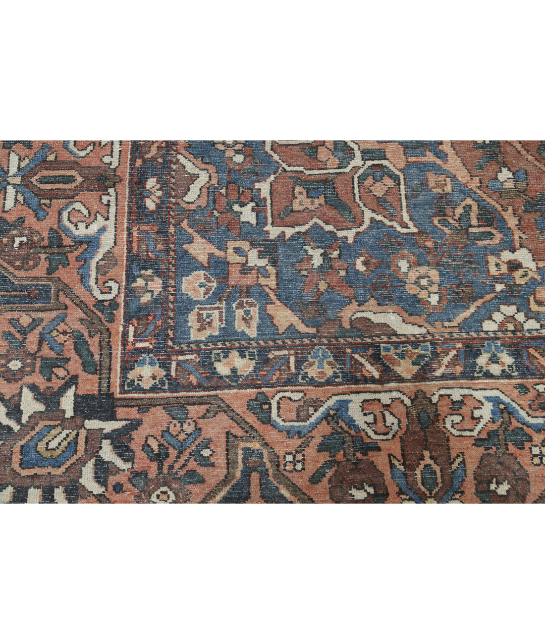 Hand Knotted Vintage Persian Bakhtiari Wool Rug - 10'0'' x 11'11'' 10'0'' x 11'11'' (300 X 358) / Rust / Peach
