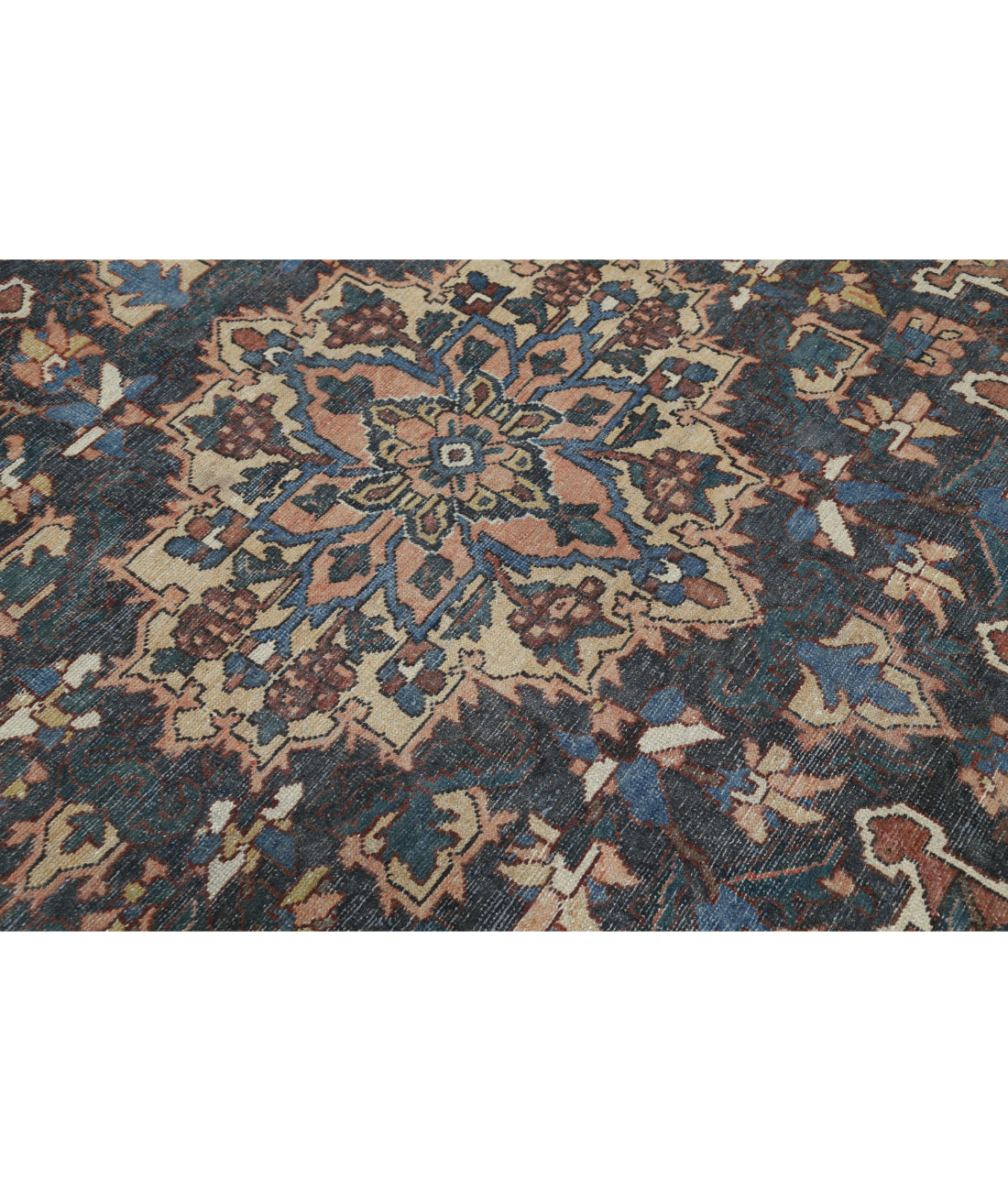 Hand Knotted Vintage Persian Bakhtiari Wool Rug - 10'0'' x 11'11'' 10'0'' x 11'11'' (300 X 358) / Rust / Peach