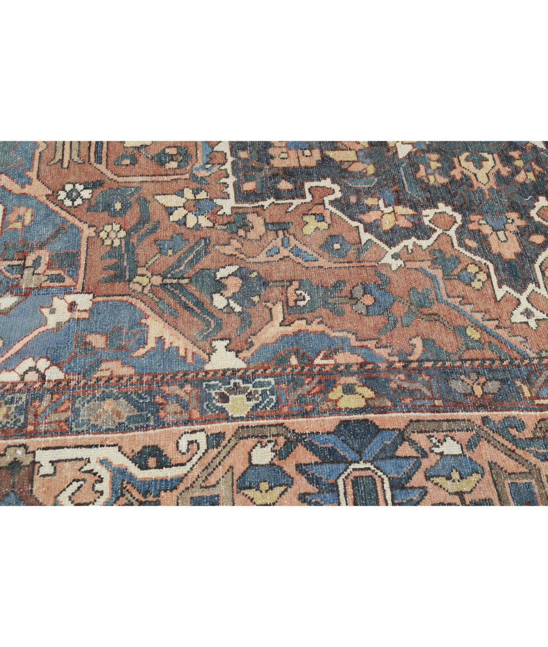 Hand Knotted Vintage Persian Bakhtiari Wool Rug - 10'0'' x 11'11'' 10'0'' x 11'11'' (300 X 358) / Rust / Peach