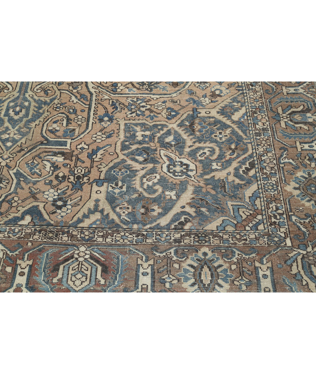 Hand Knotted Vintage Persian Bakhtiari Wool Rug - 10'6'' x 13'3'' 10'6'' x 13'3'' (315 X 398) / Taupe / Brown