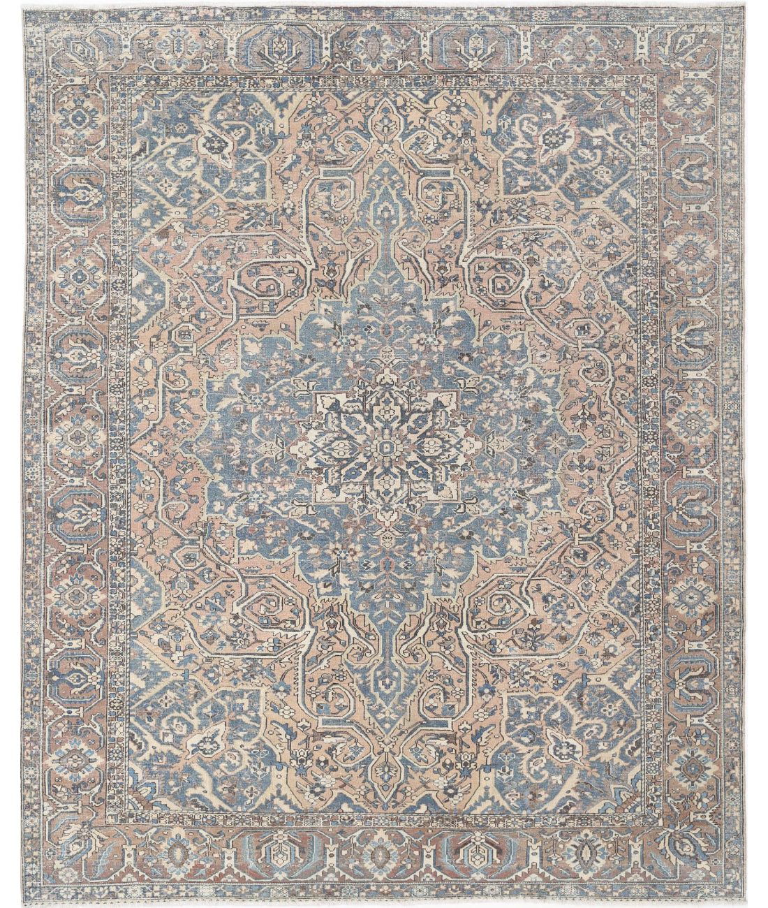 Hand Knotted Vintage Persian Bakhtiari Wool Rug - 10&#39;6&#39;&#39; x 13&#39;3&#39;&#39; 10&#39;6&#39;&#39; x 13&#39;3&#39;&#39; (315 X 398) / Taupe / Brown