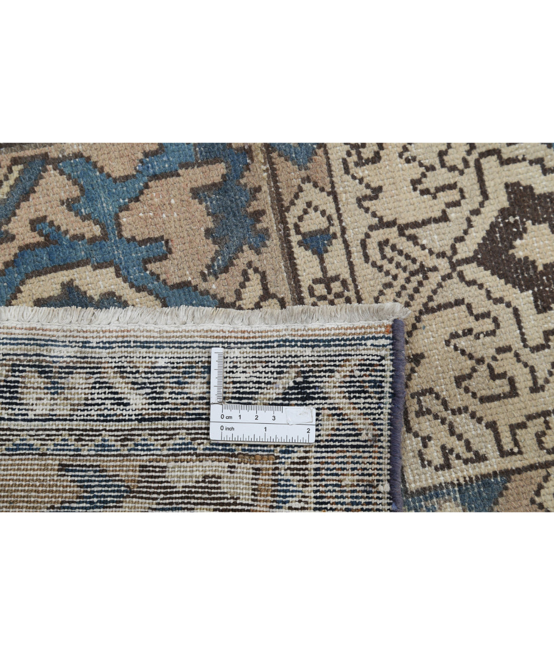 Hand Knotted Vintage Persian Bakhtiari Wool Rug - 9'7'' x 12'2'' 9'7'' x 12'2'' (288 X 365) / Blue / Taupe