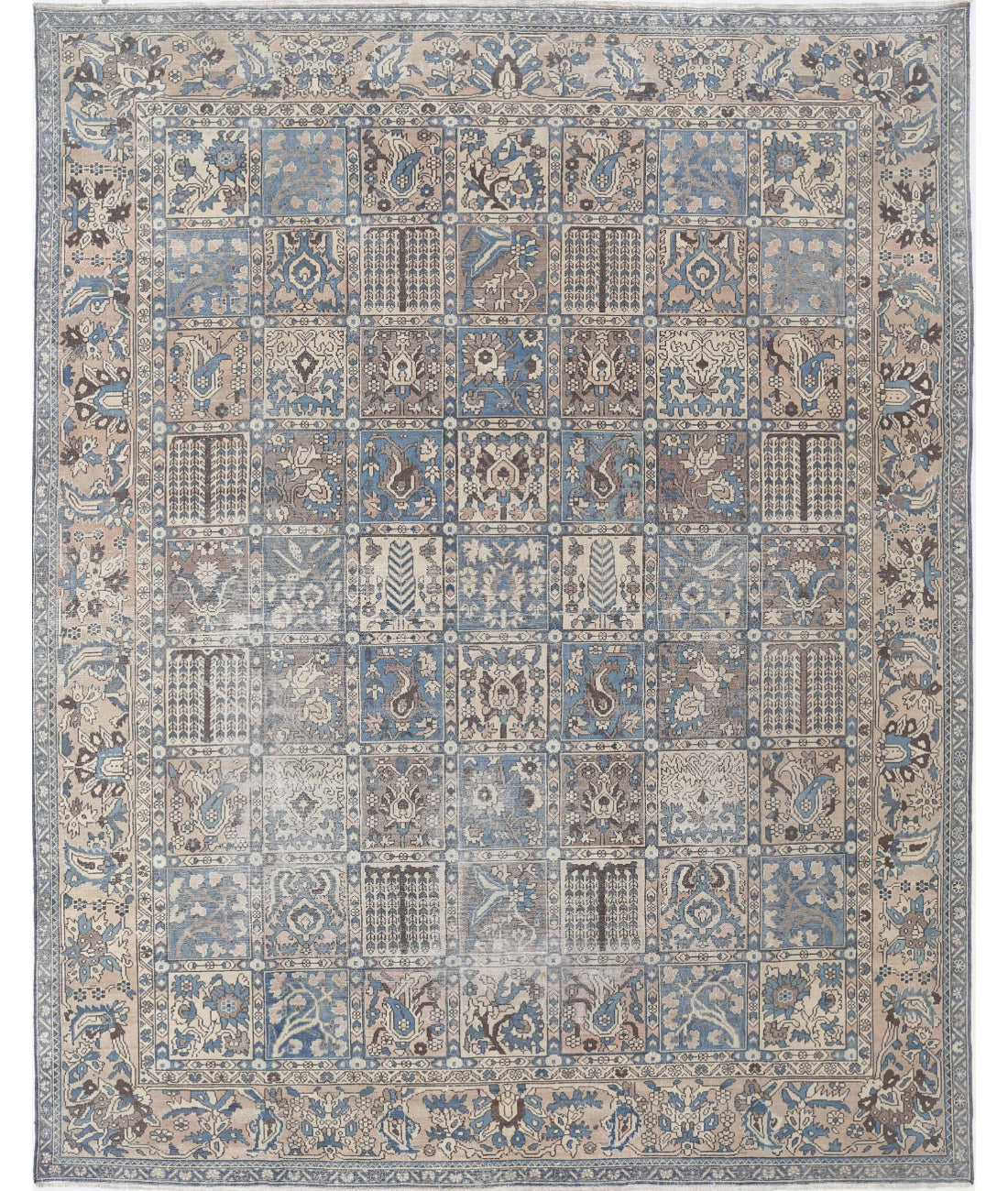 Hand Knotted Vintage Wool Rug - 9'7'' x 12'2''