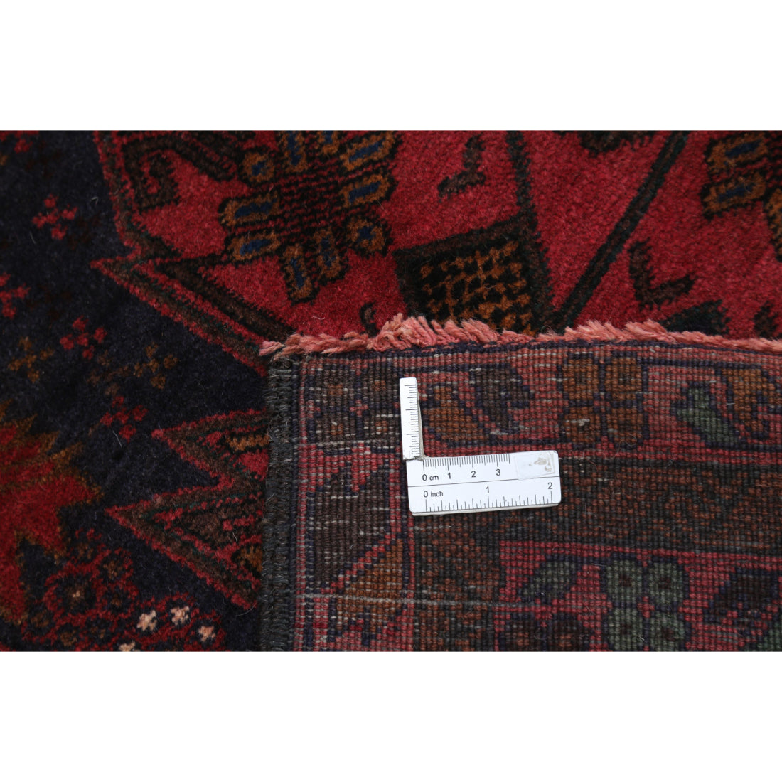 Alfombra tribal de lana Baluch anudada a mano - 3'0'' x 4'9''