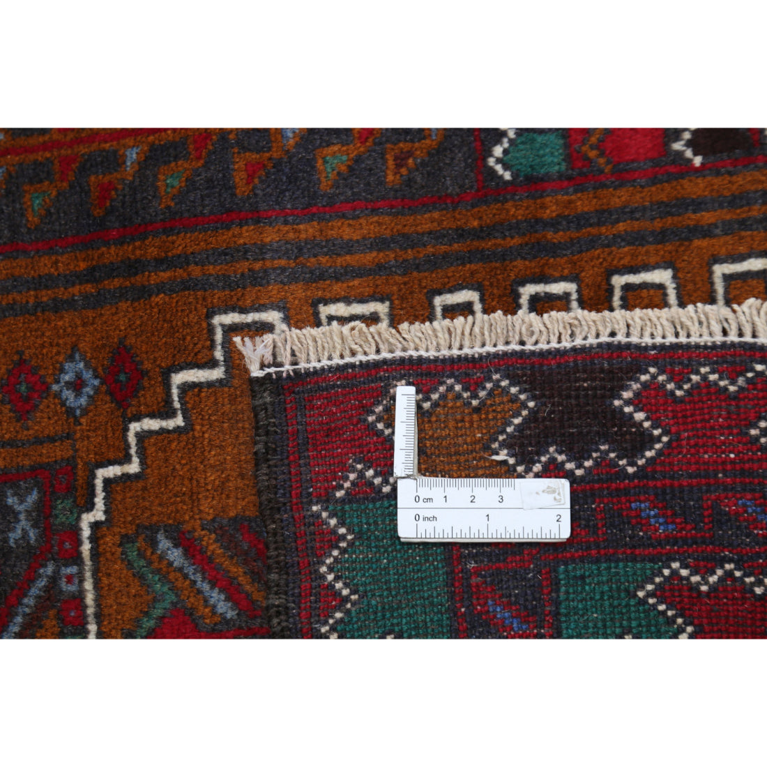 Alfombra tribal de lana Baluch anudada a mano - 2'11'' x 4'9''