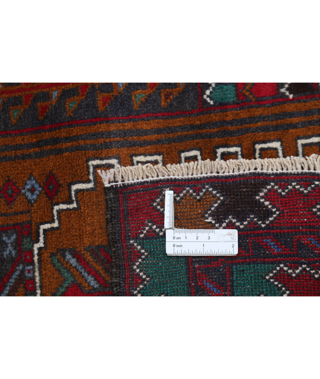 Alfombra tribal de lana Baluch anudada a mano - 2'11'' x 4'9''