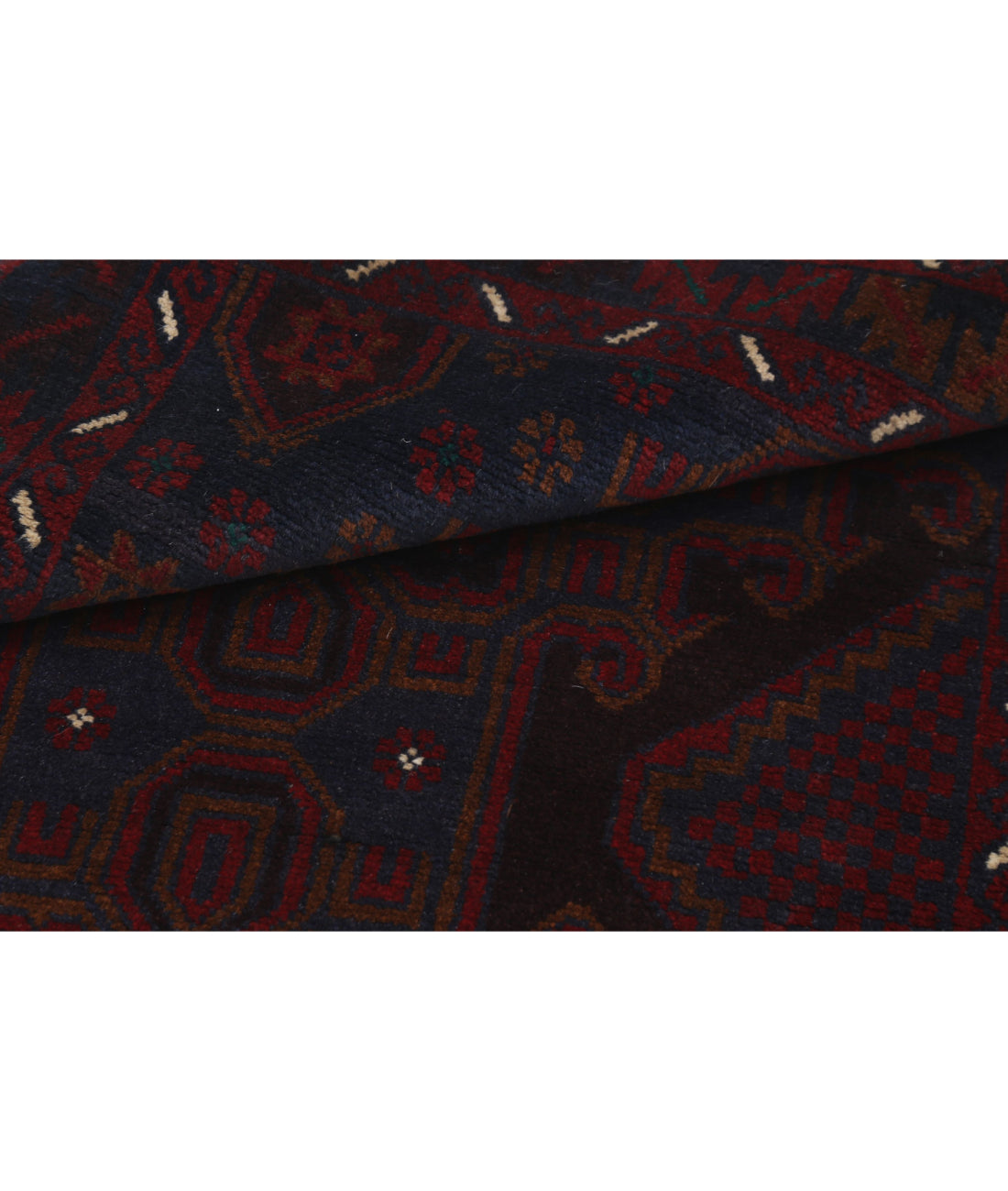 Hand Knotted Tribal Baluch Wool Rug - 3'1'' x 5'1'' 3'1'' x 5'1'' (93 X 153) / Red / N/A