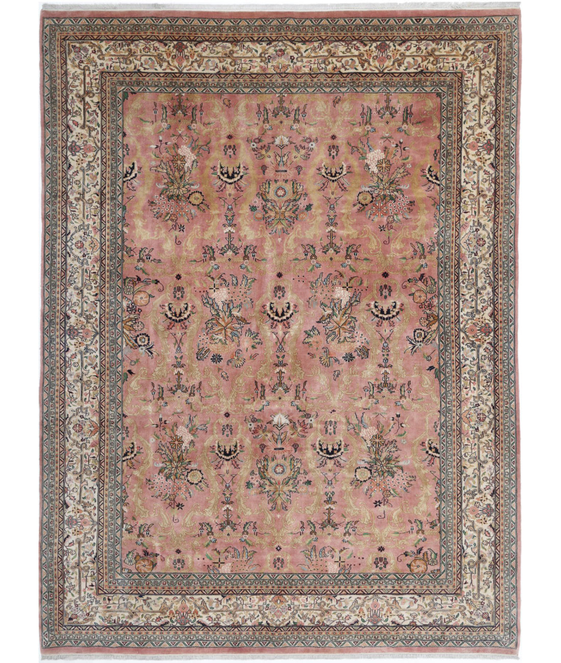 Hand Knotted Persian Bijar Wool Rug - 8'4'' x 11'2'' 8'4'' x 11'2'' (250 X 335) / Rust / Ivory