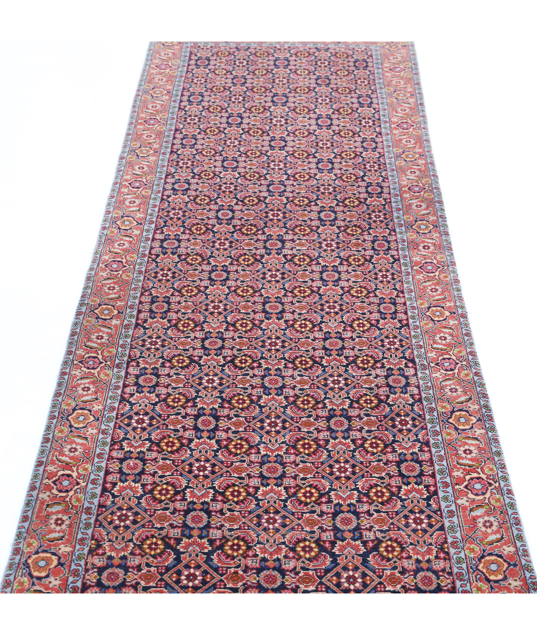 Hand Knotted Persian Bijar Wool Rug - 2'9'' x 9'7'' 2'9'' x 9'7'' (83 X 288) / Blue / Red