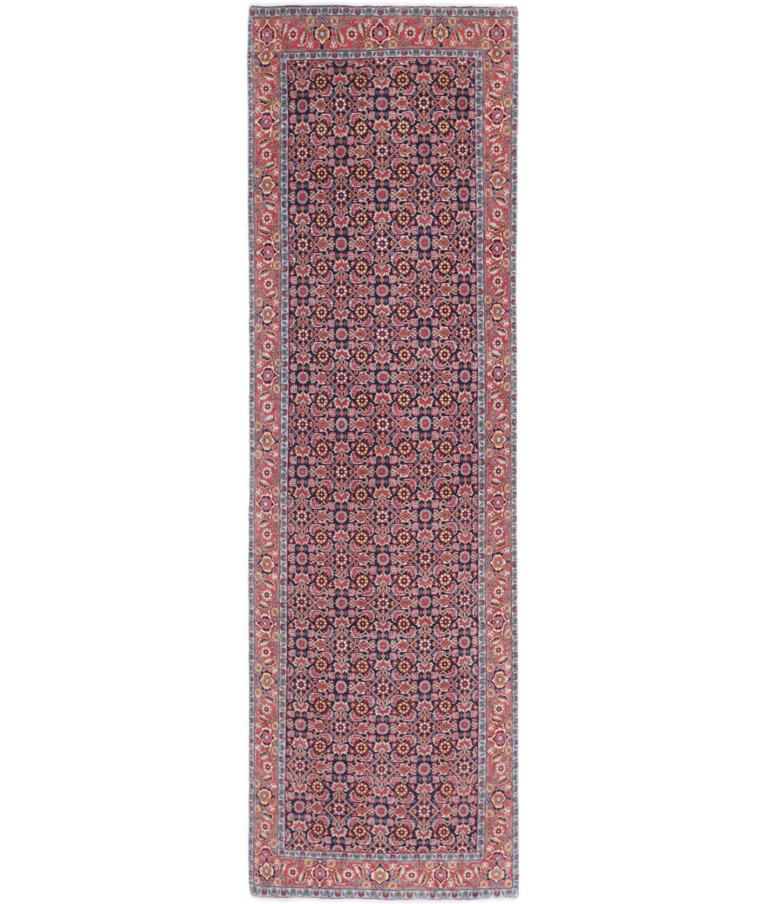 Hand Knotted Persian Bijar Wool Rug - 2&#39;9&#39;&#39; x 9&#39;7&#39;&#39; 2&#39;9&#39;&#39; x 9&#39;7&#39;&#39; (83 X 288) / Blue / Red