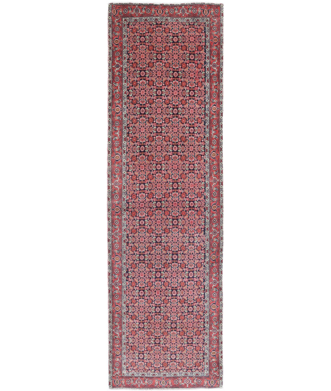 Hand Knotted Persian Bijar Wool Rug - 2'8'' x 9'2'' 2'8'' x 9'2'' (80 X 275) / Blue / Red