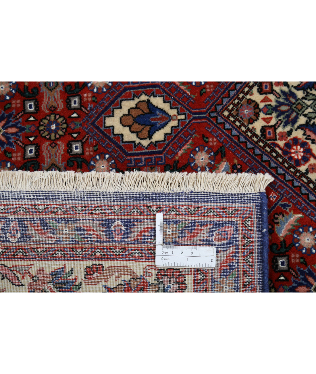 Hand Knotted Persian Bijar Wool Rug - 6'8'' x 9'11'' 6'8'' x 9'11'' (200 X 298) / Red / Ivory