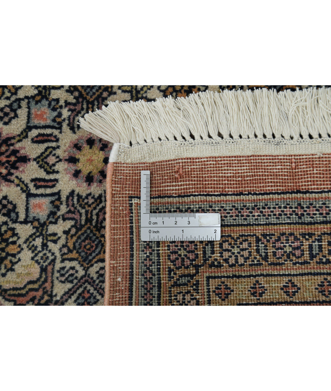 Hand Knotted Persian Bijar Wool Rug - 6'7'' x 9'11'' 6'7'' x 9'11'' (198 X 298) / Rust / Blue