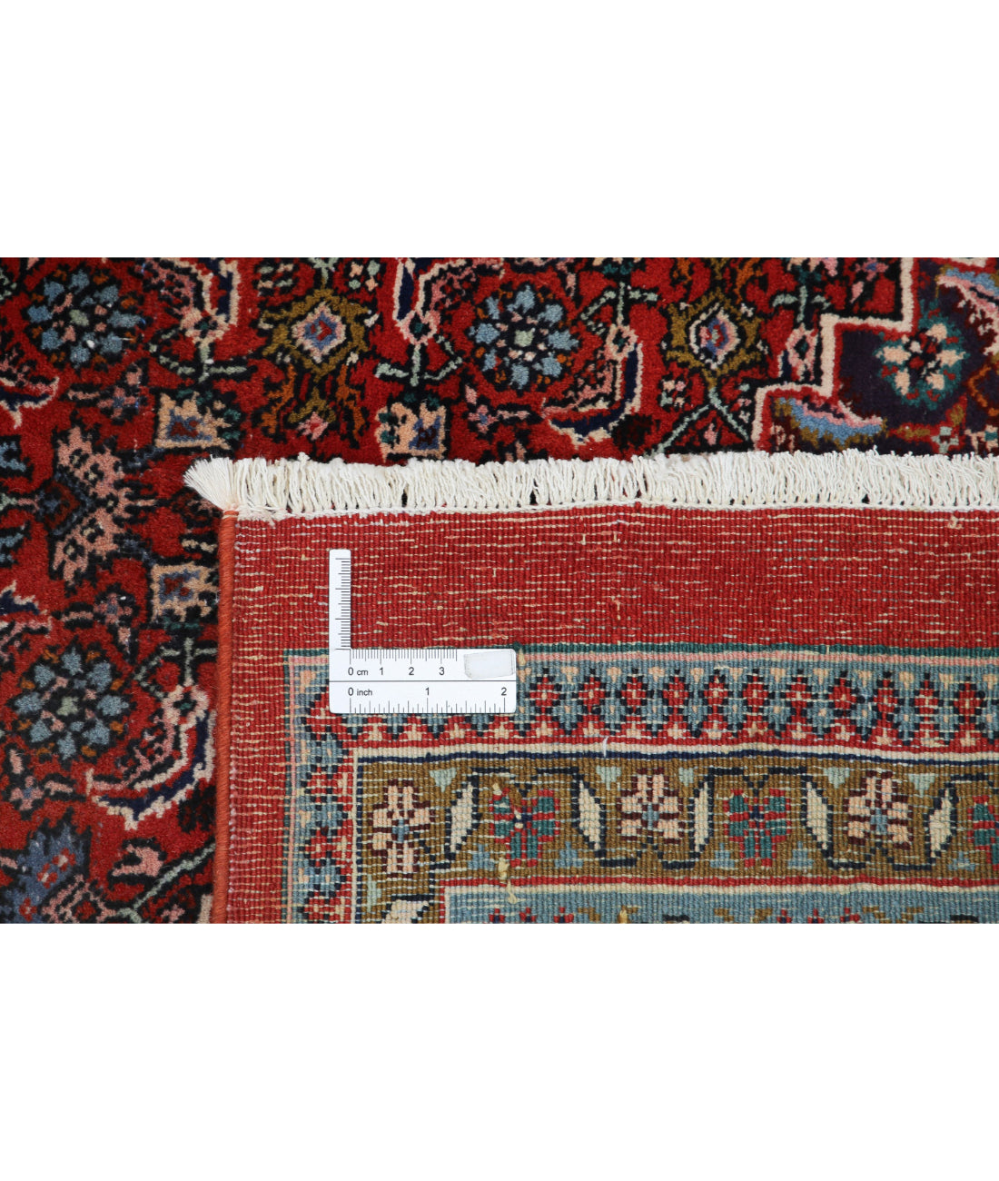 Hand Knotted Persian Bijar Wool Rug - 7'3'' x 10'3'' 7'3'' x 10'3'' (218 X 308) / Red / Blue