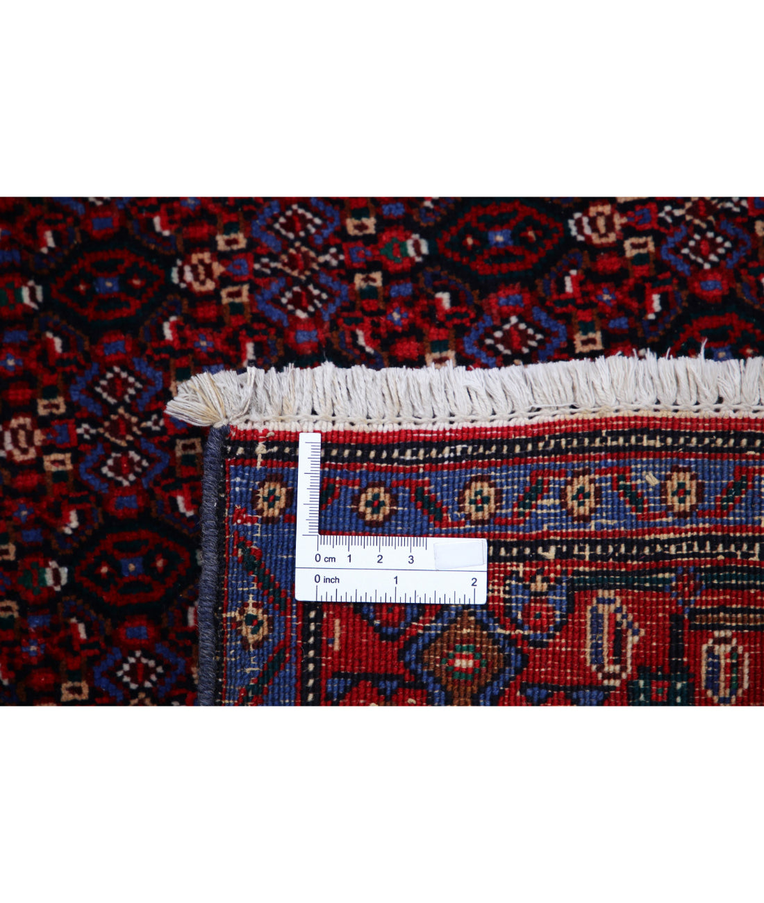 Hand Knotted Persian Bijar Wool Rug - 6'8'' x 10'11'' 6'8'' x 10'11'' (200 X 328) / Blue / Red