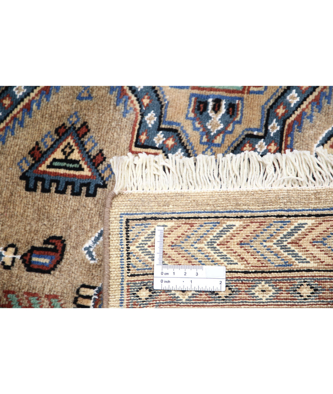 Hand Knotted Tribal Jaldar Fine Wool & Silk Rug - 4'6'' x 6'9'' 4'6'' x 6'9'' (135 X 203) / Brown / Ivory