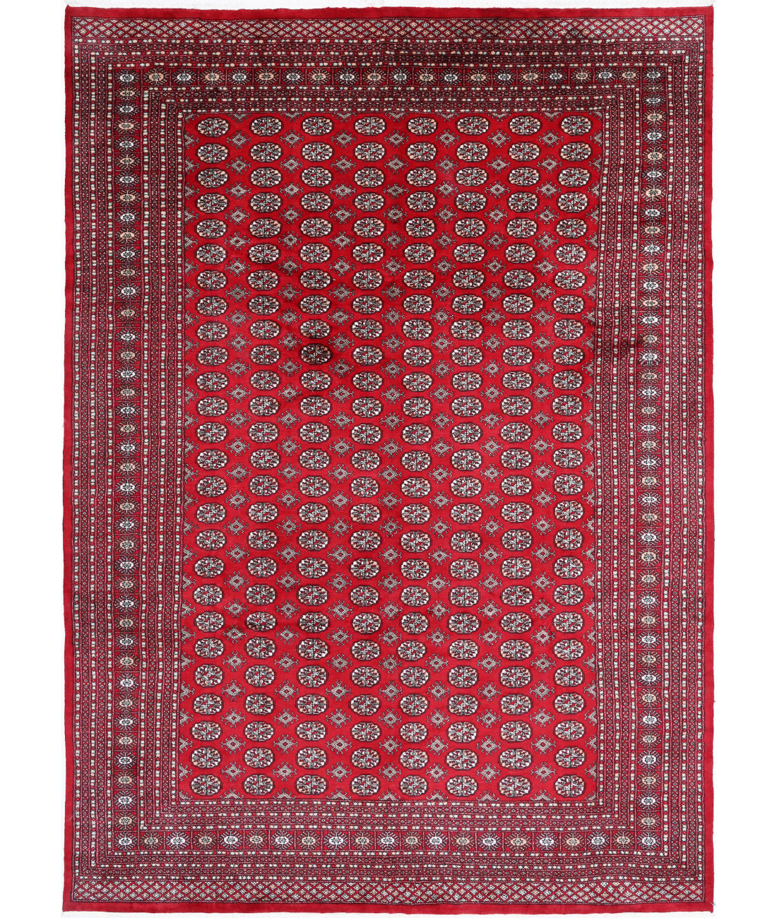 Hand Knotted Tribal Bokhara Wool Rug - 10'1'' x 14'3''